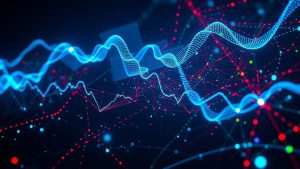 Grafik abstrak yang menggambarkan aliran smart money di pasar keuangan..